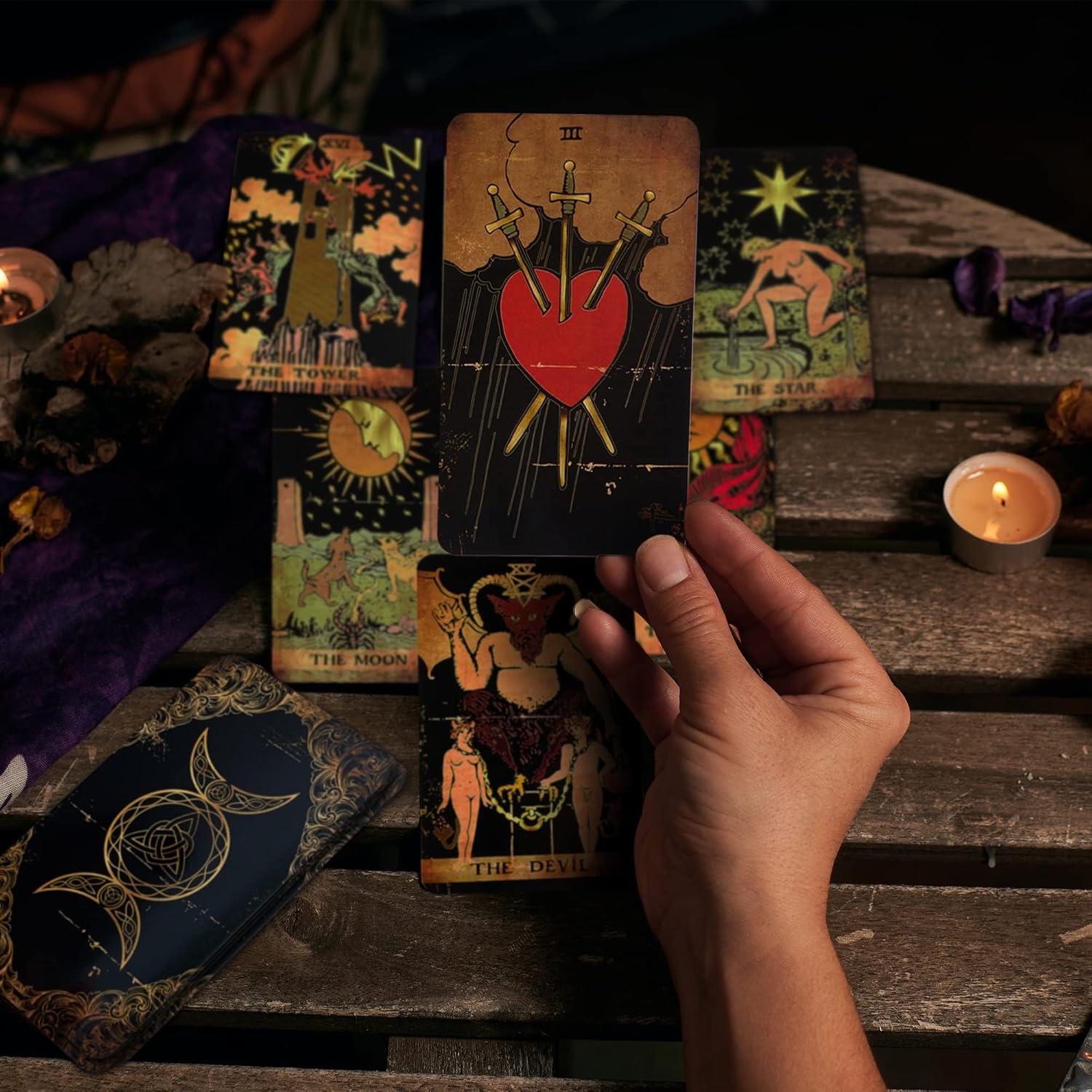Baraja de Tarot CRAFTERIAN 78 Cartas con Guía y Caja