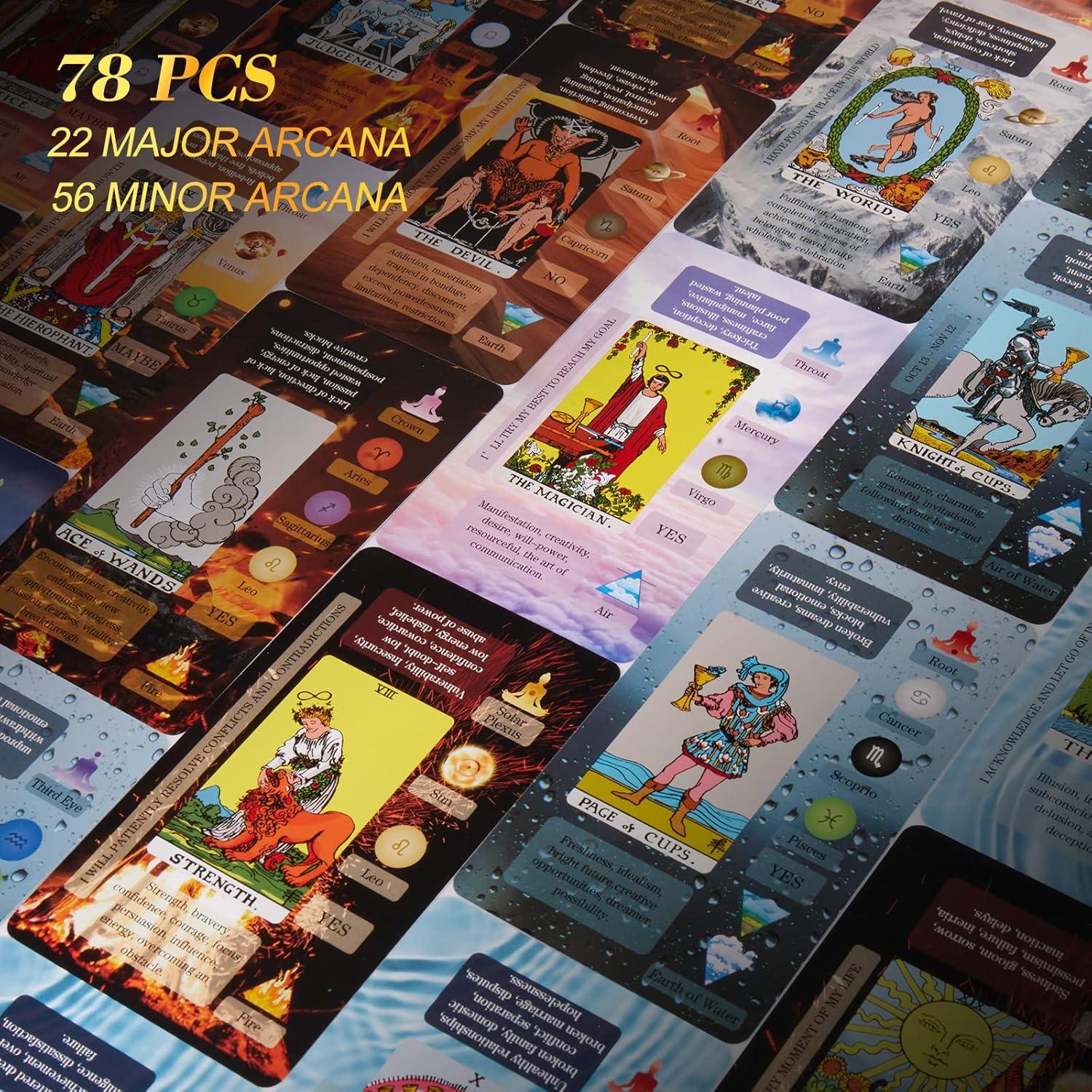 Cartas de Tarot XSYLOHXL para Principiantes - Mazo Clásico 78 Cartas