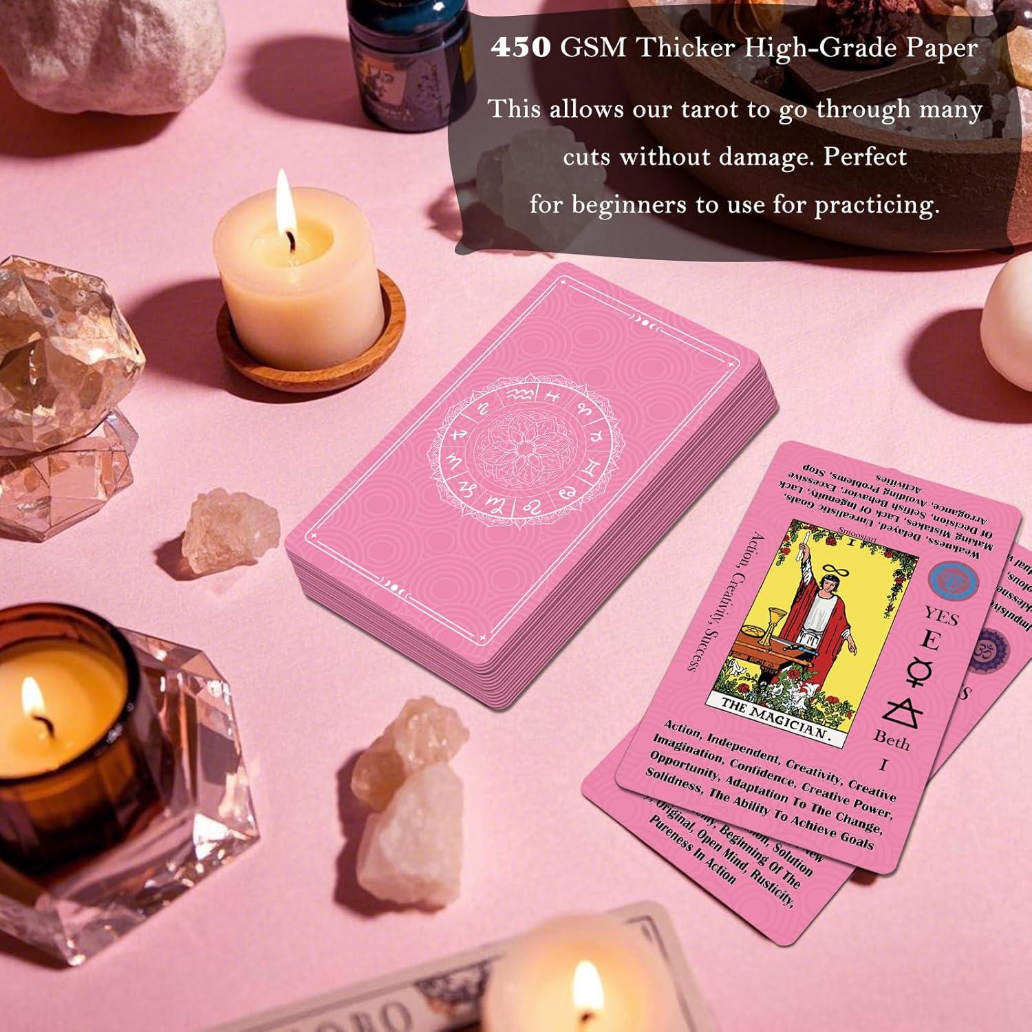 Cartas de Tarot Smoostart para Principiantes con Bolsa de Terciopelo