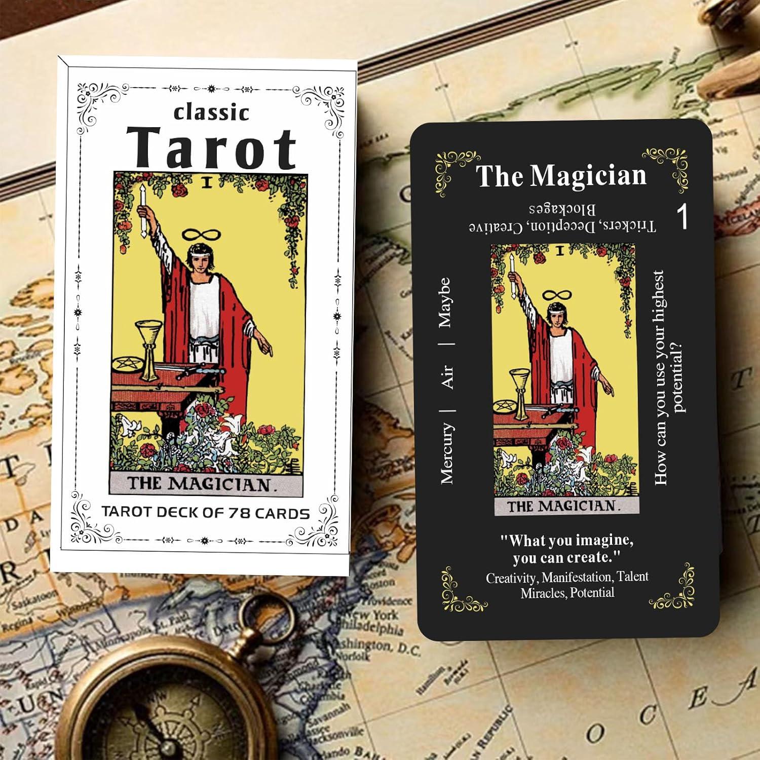 Baraja de Tarot Clásico GZSYXHJYXGS - 78 Cartas para Principiantes