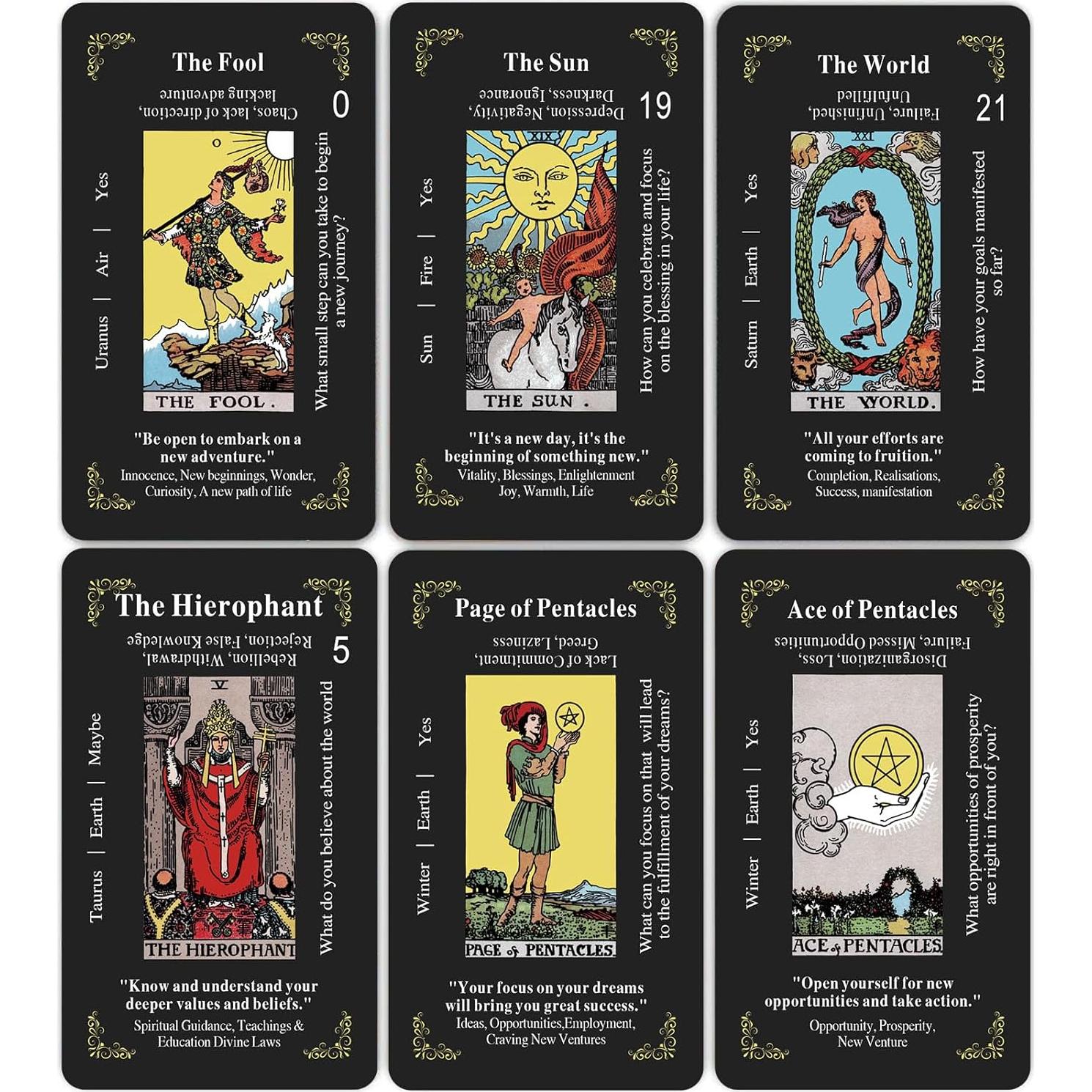 Baraja de Tarot Clásico GZSYXHJYXGS - 78 Cartas para Principiantes