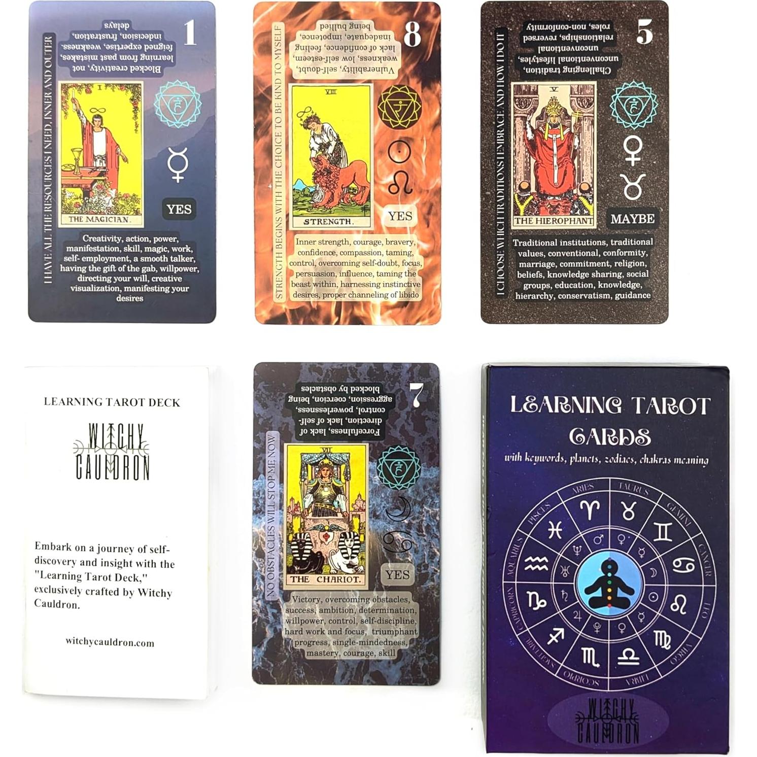 Baraja de Tarot para Principiantes Caldera Mágica 15x12cm