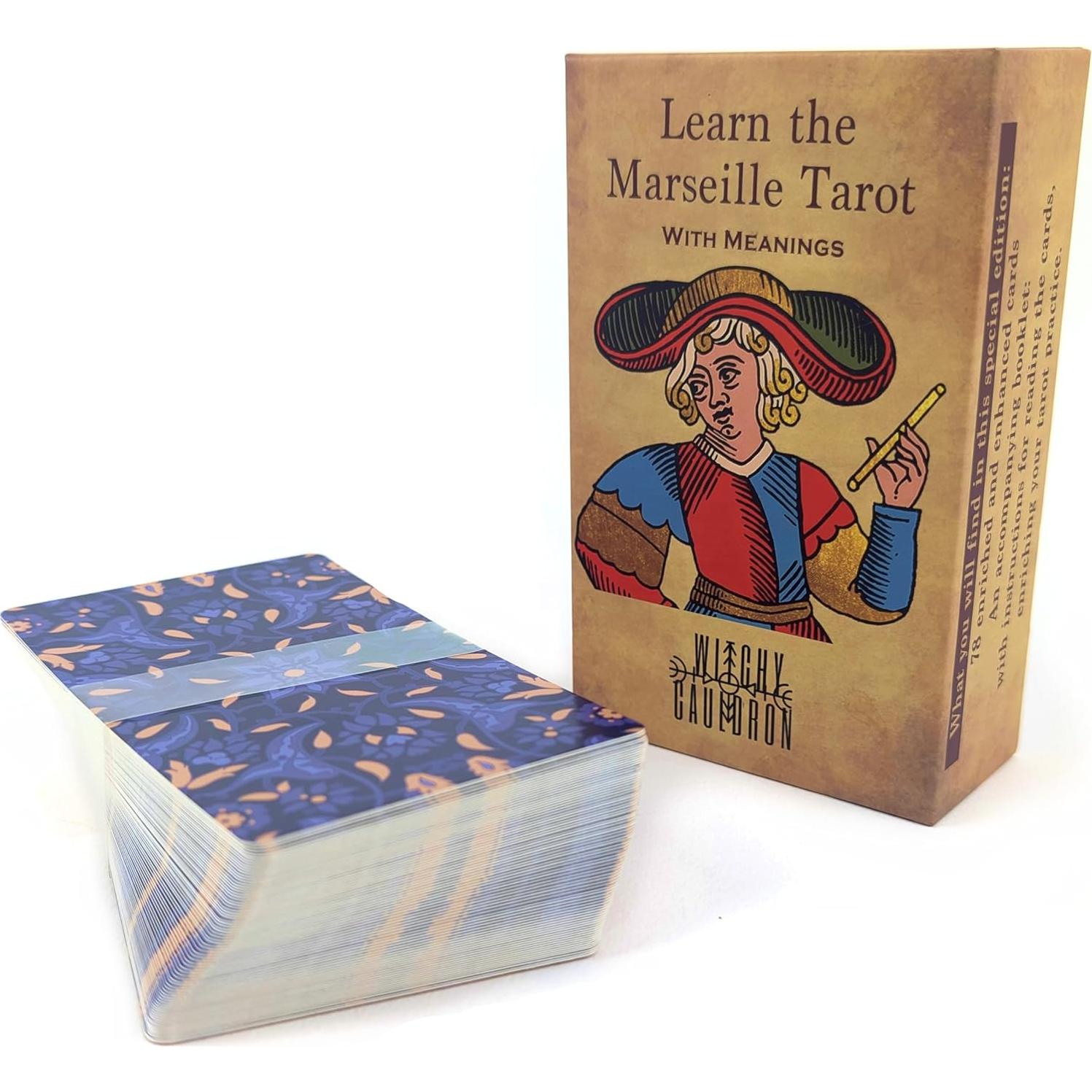 Tarot de Marsella Witchy Cauldron para Principiantes - Cartas con Significados en Inglés