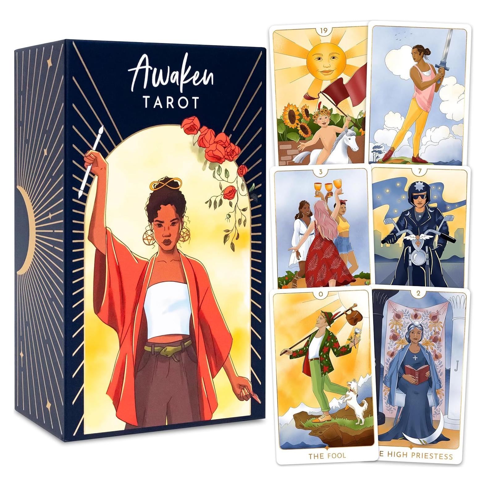 Baraja de Tarot Moderna RYVE Despertar con Guía - 79 Cartas