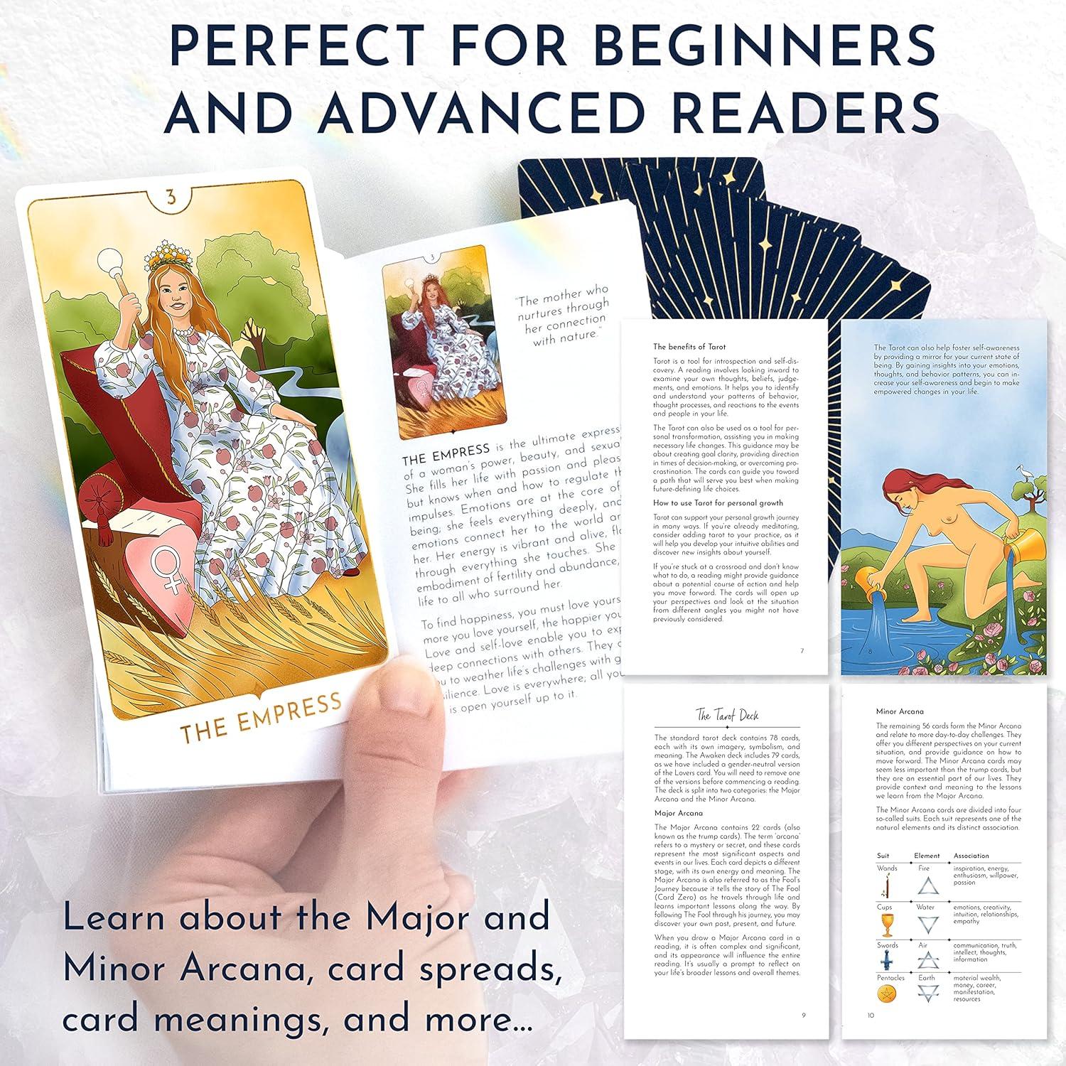 Baraja de Tarot Moderna RYVE Despertar con Guía - 79 Cartas