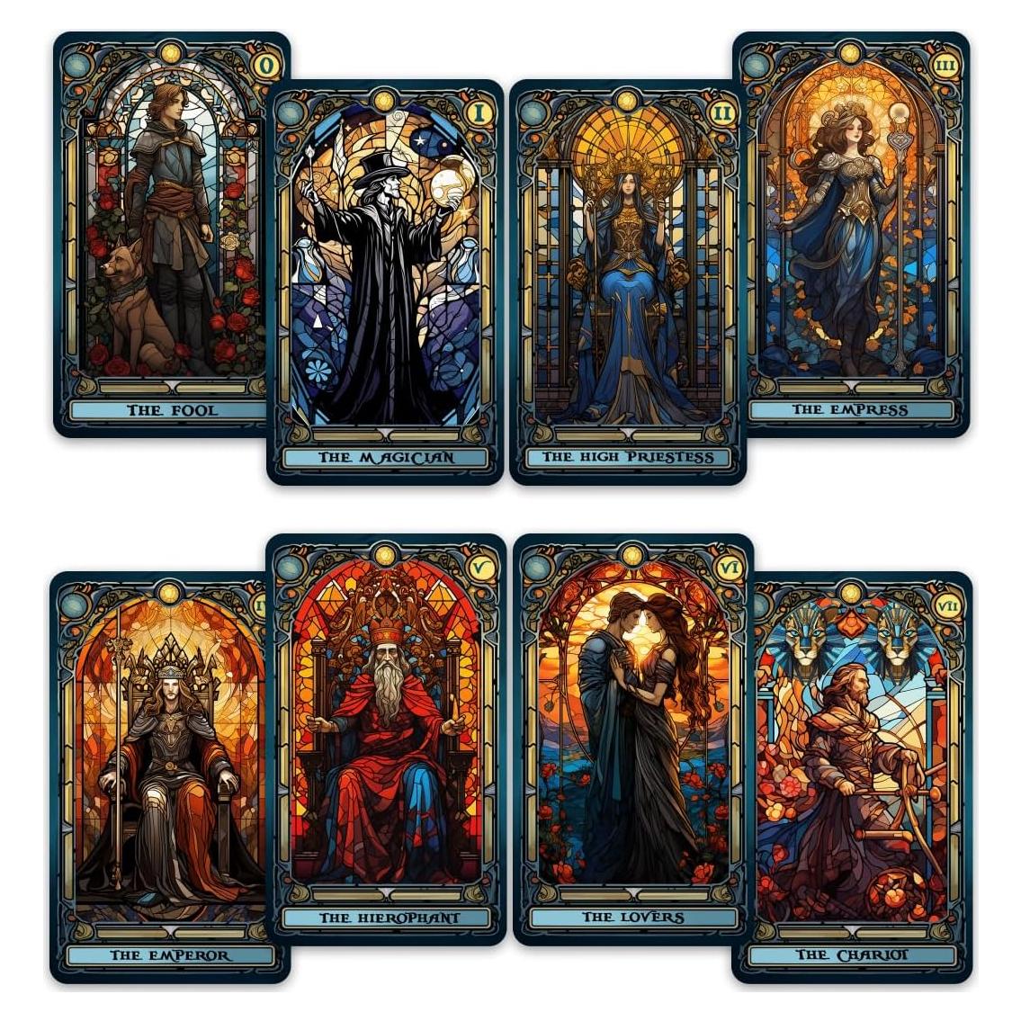 Cartas del Tarot CRAFTERIAN de Vidrio Templado 78 Barajas