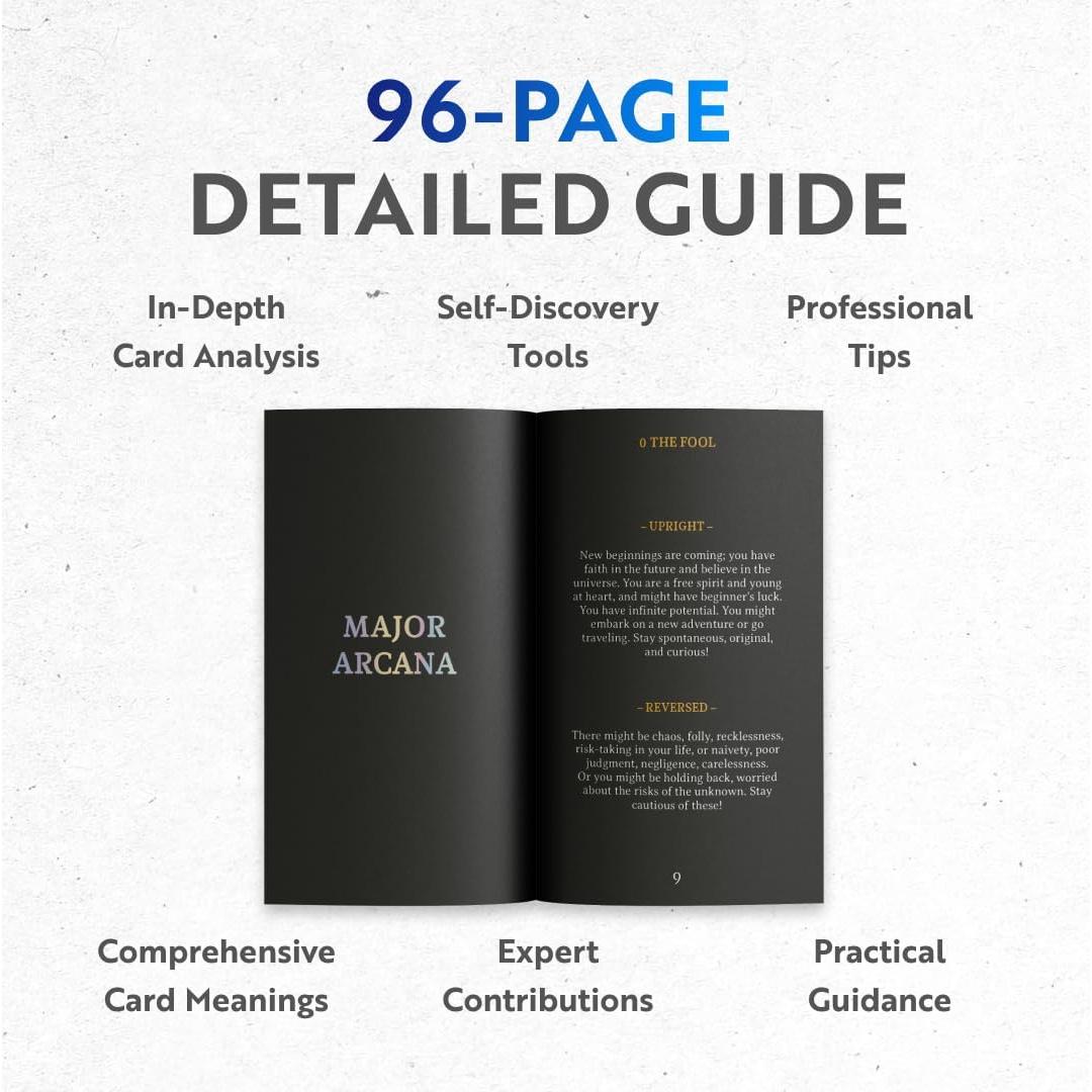 Cartas del Tarot CRAFTERIAN de Vidrio Templado 78 Barajas