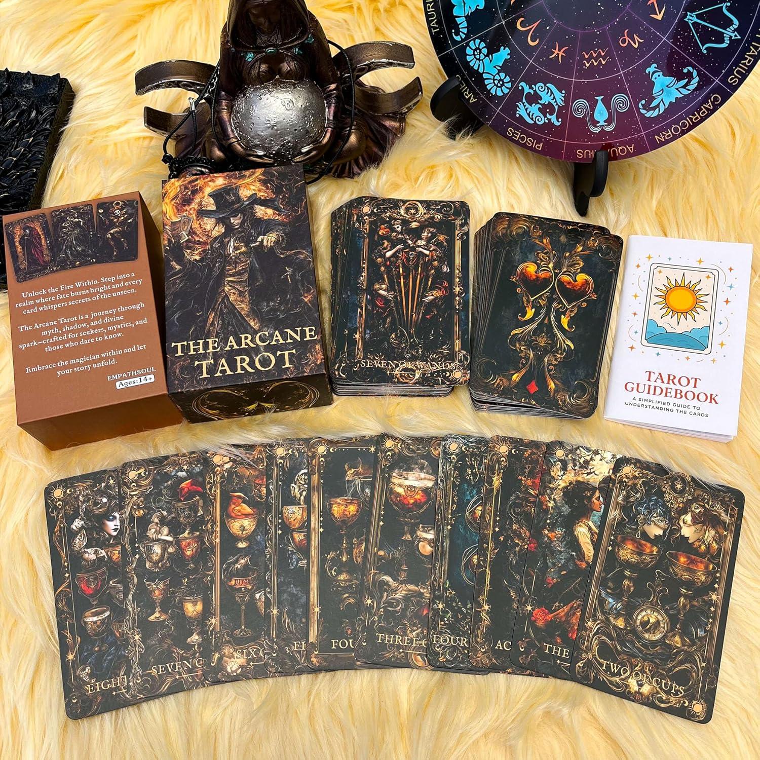 Baraja de Tarot Gótica Oscura xunjiatongda 78 Cartas con Guía