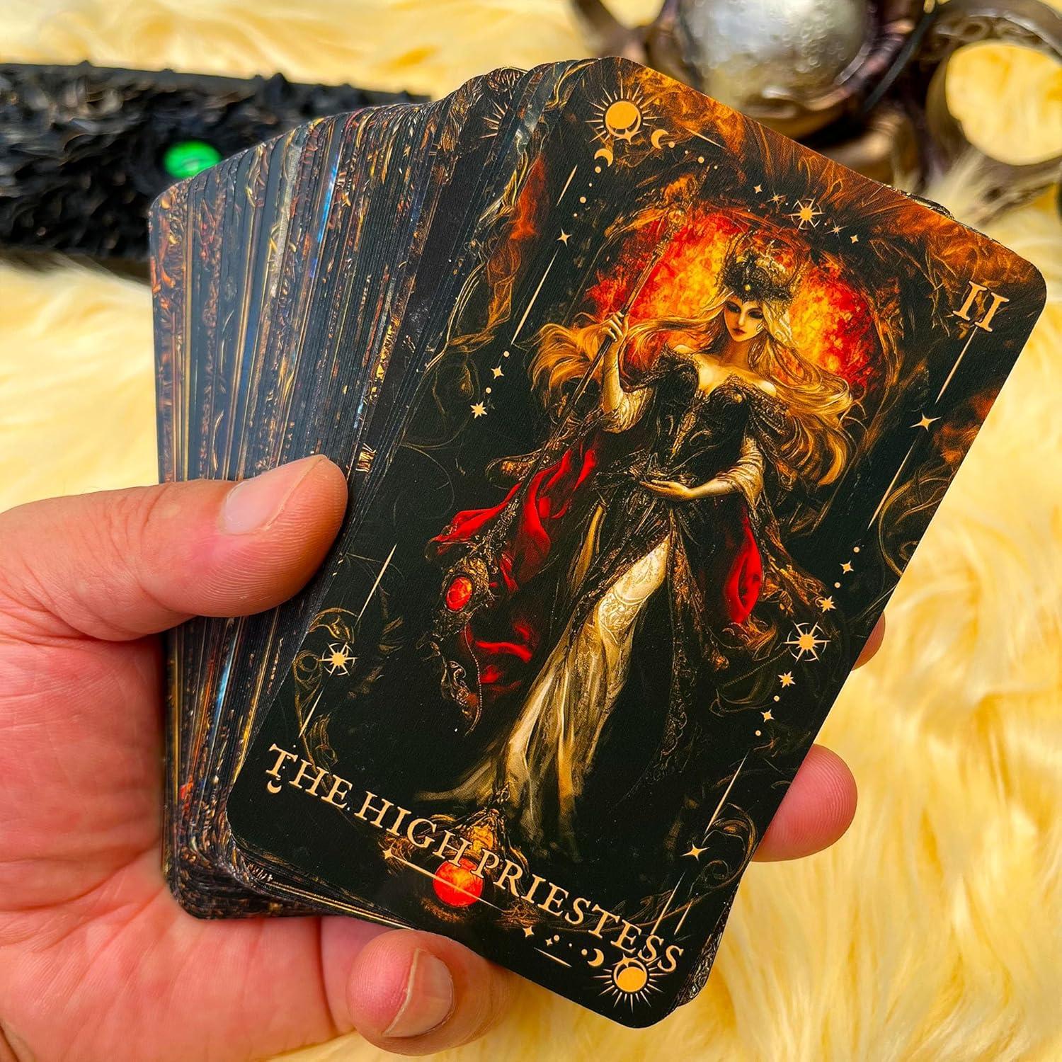 Baraja de Tarot Gótica Oscura xunjiatongda 78 Cartas con Guía