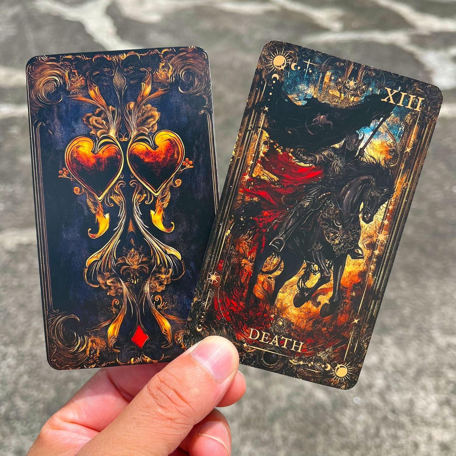 Baraja de Tarot Gótica Oscura xunjiatongda 78 Cartas con Guía
