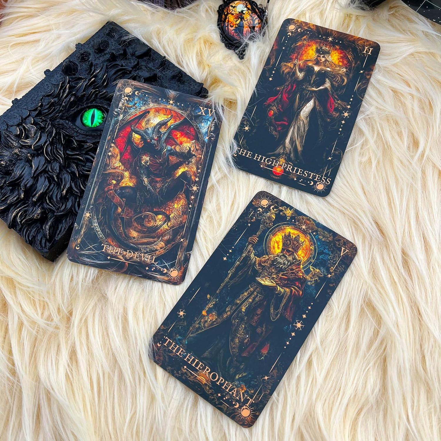 Baraja de Tarot Gótica Oscura xunjiatongda 78 Cartas con Guía