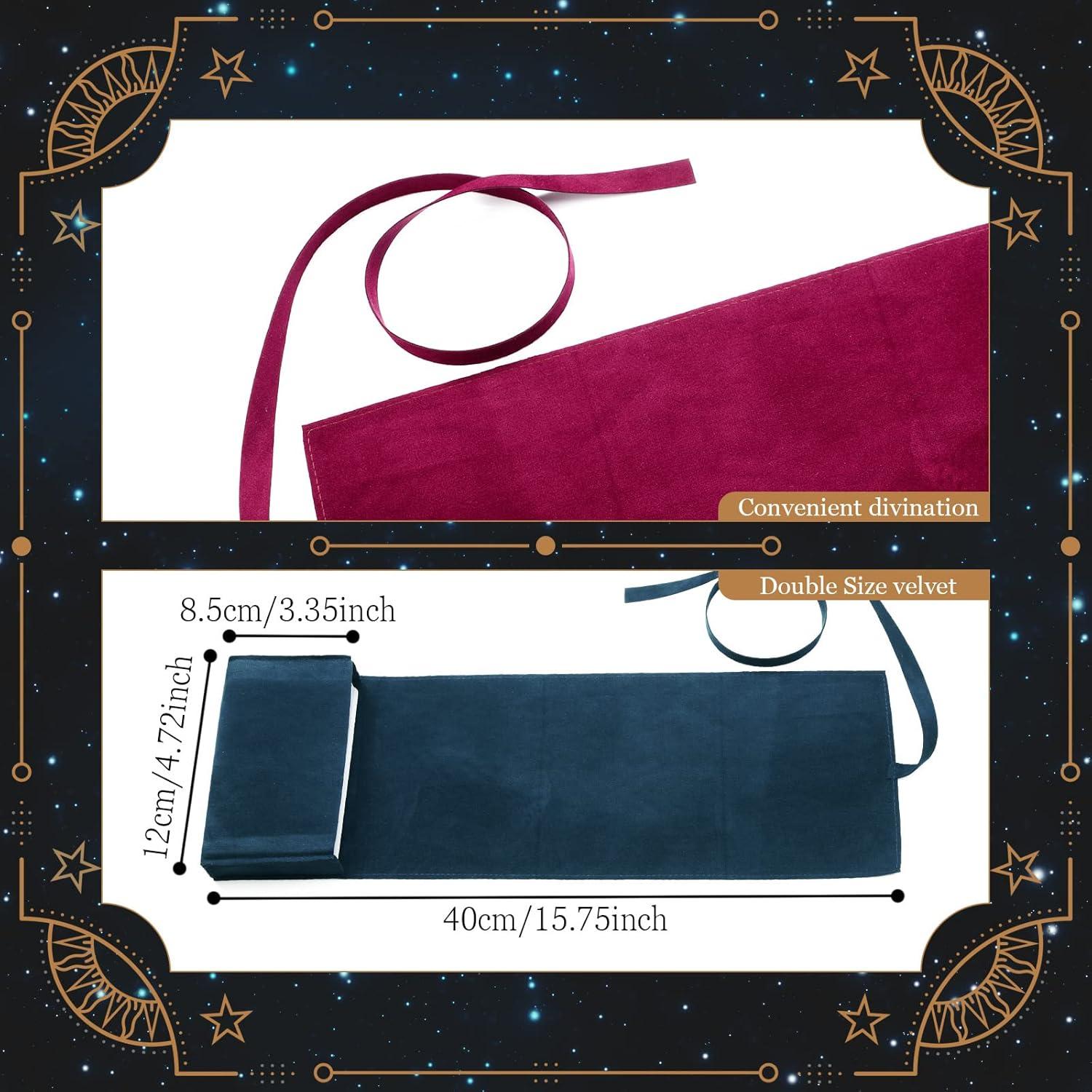4 Fundas de Terciopelo para Cartas del Tarot Zhengmy 40x12 cm