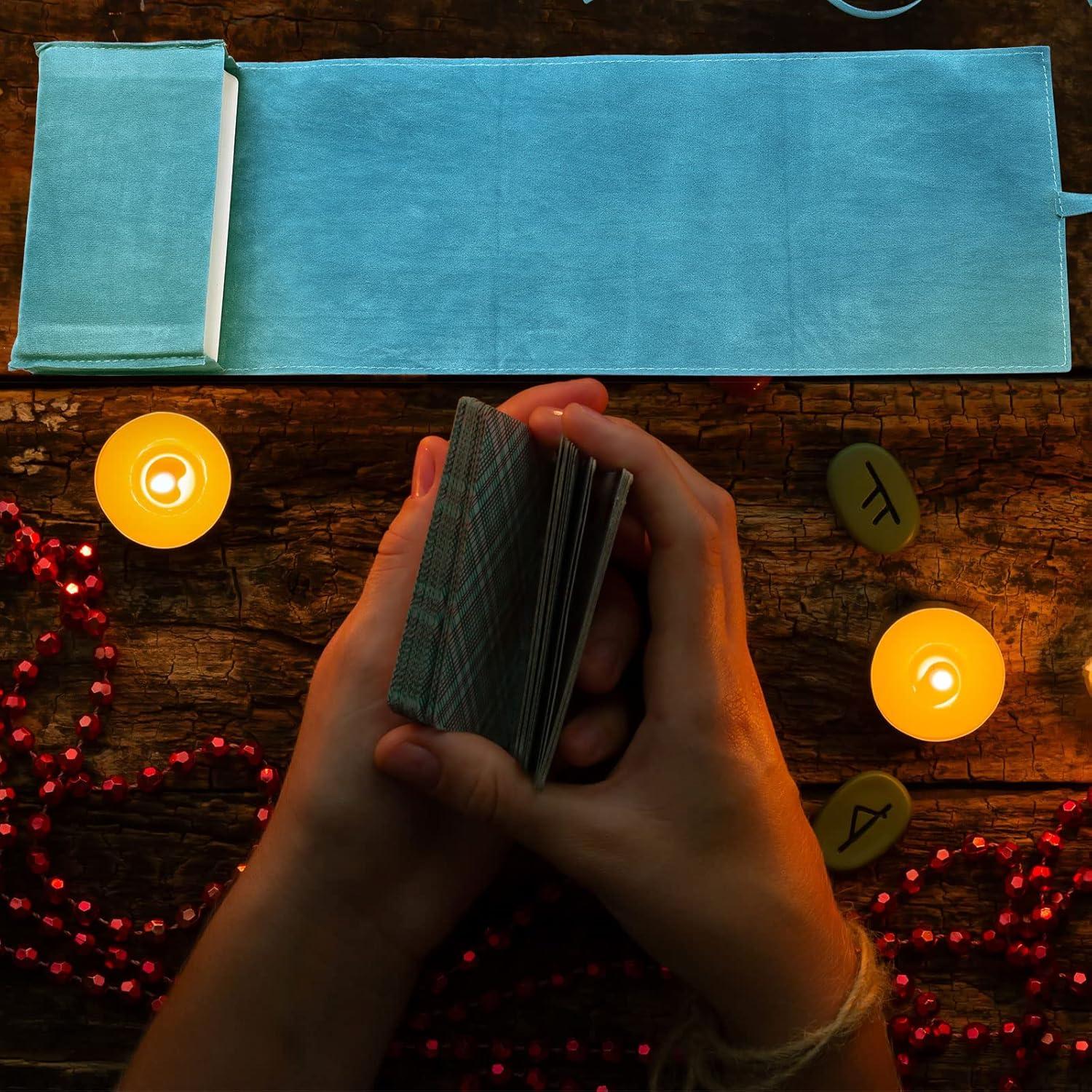 4 Fundas de Terciopelo para Cartas del Tarot Zhengmy 40x12 cm