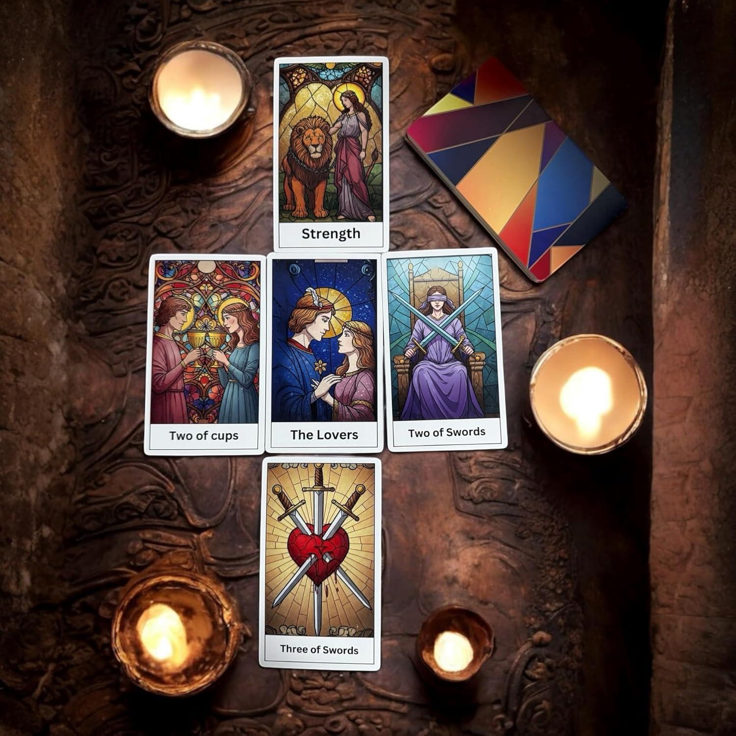 Mazo de Tarot Chromatic 78 Cartas Vitral Oletough