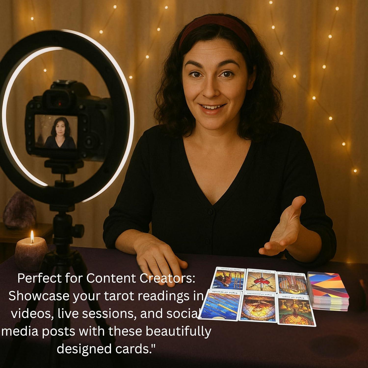 Mazo de Tarot Chromatic 78 Cartas Vitral Oletough