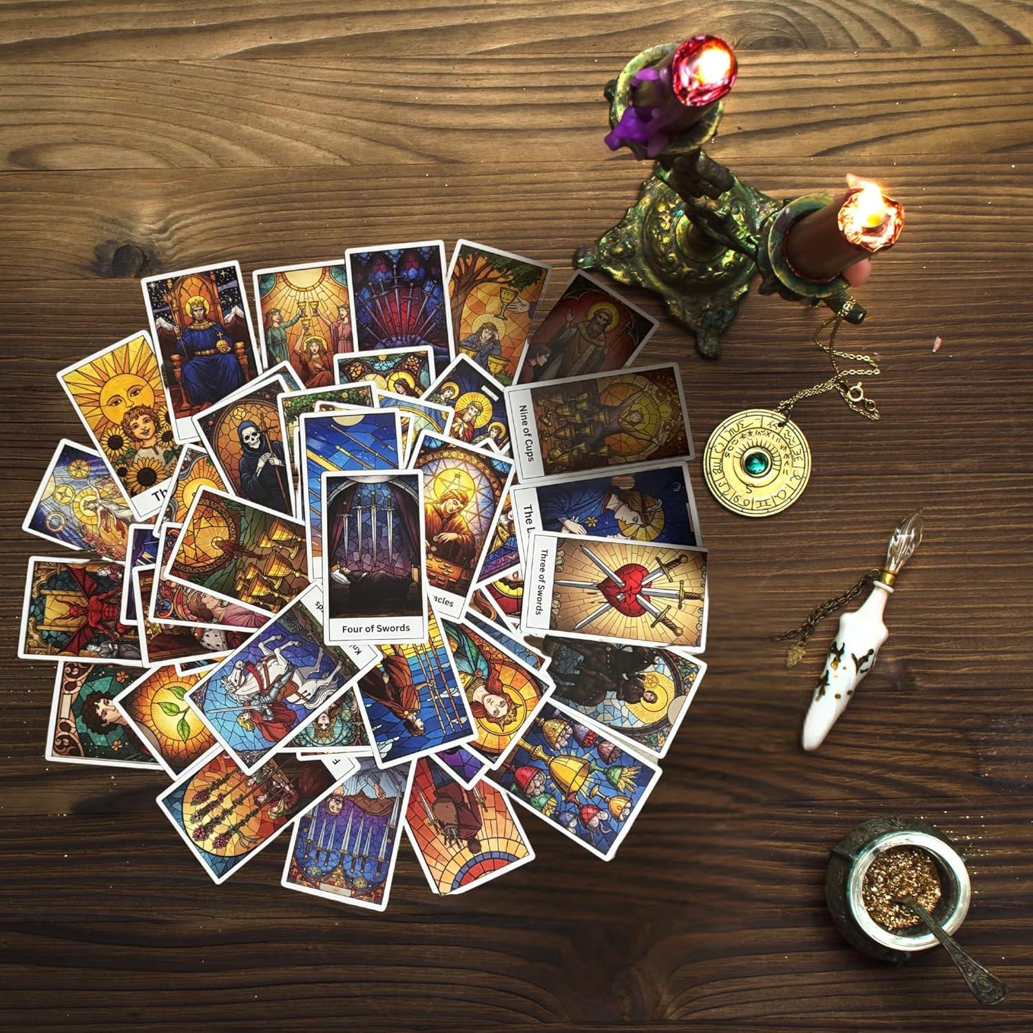 Mazo de Tarot Chromatic 78 Cartas Vitral Oletough