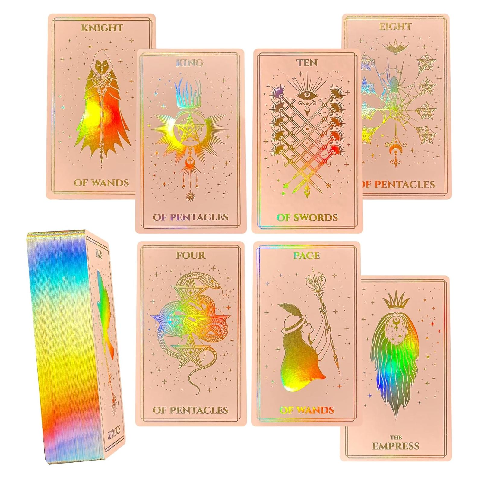 Baraja de Tarot CRAFTERIAN Minimalista 78 Cartas con Guía