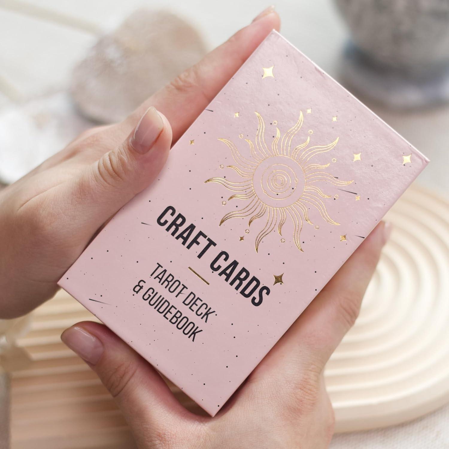 Baraja de Tarot CRAFTERIAN Minimalista 78 Cartas con Guía