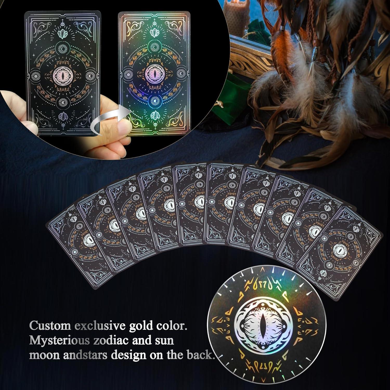 Tarot de Cartas WJPC con Borde de Foil Plateado y Caja de Regalo