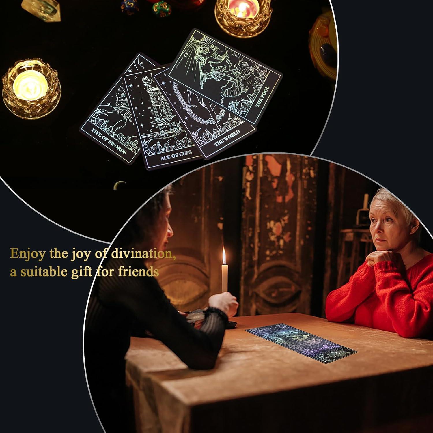 Tarot de Cartas WJPC con Borde de Foil Plateado y Caja de Regalo