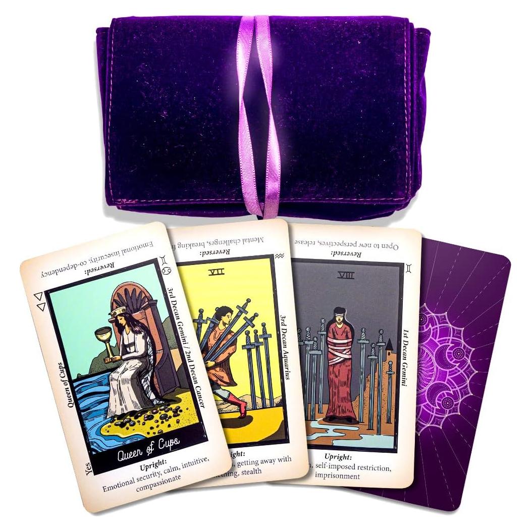 Baraja de Tarot Joyadora para Principiantes con Funda - 78 Cartas