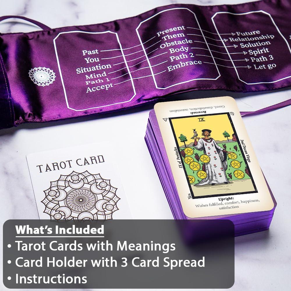 Baraja de Tarot Joyadora para Principiantes con Funda - 78 Cartas