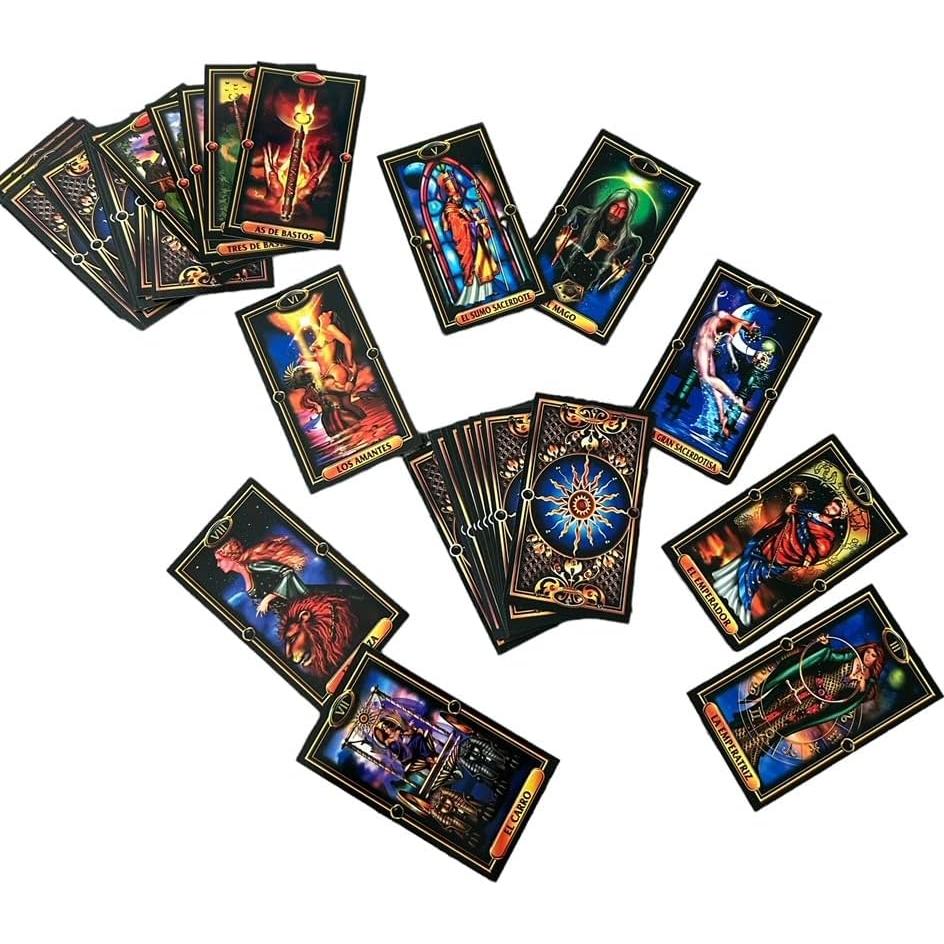 Baraja de Tarot Gilded en Español - 78 Cartas Ilustradas