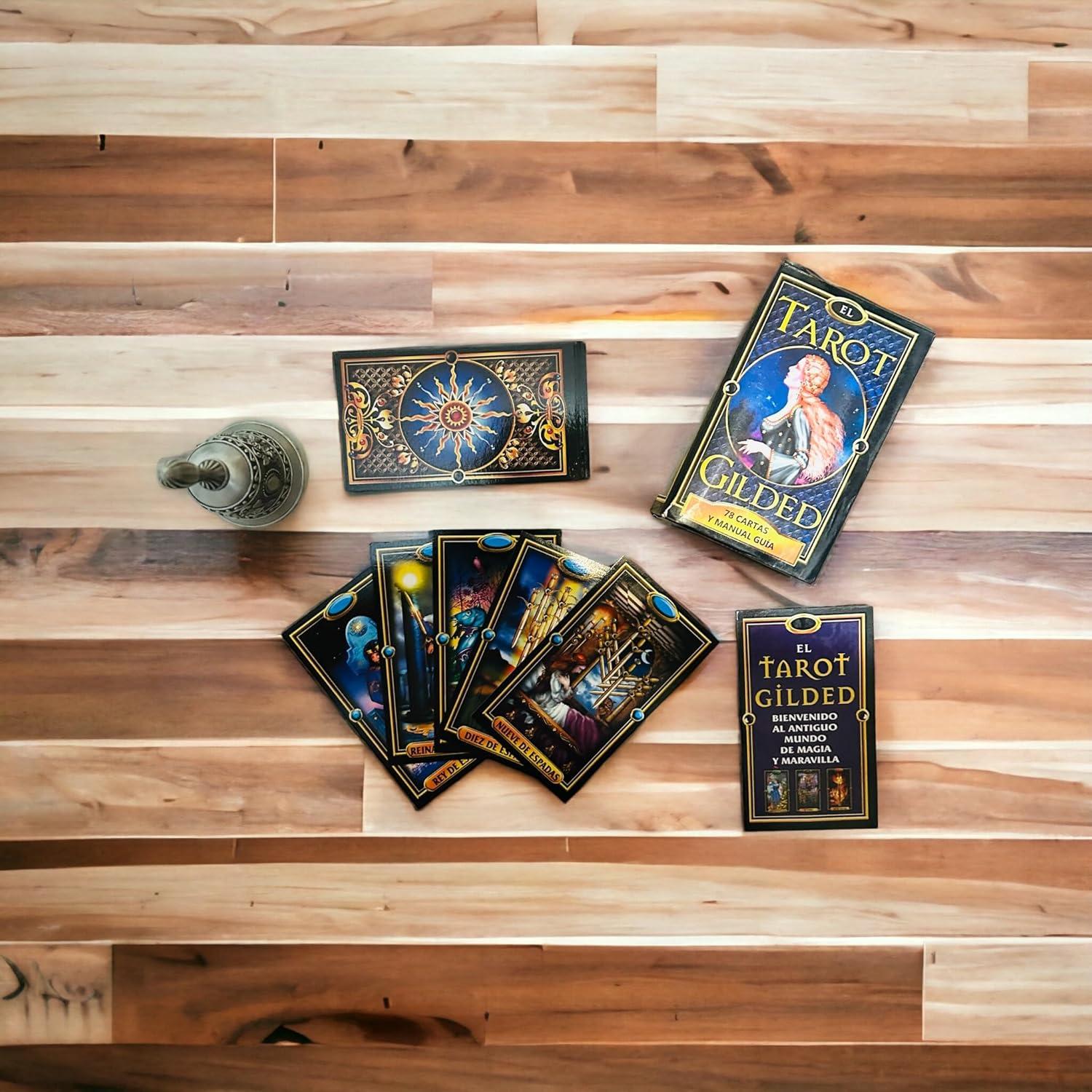 Baraja de Tarot Gilded en Español - 78 Cartas Ilustradas