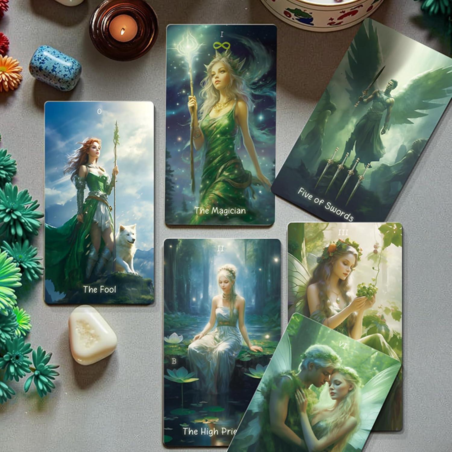 Cartas de Tarot Elfo Mekasthos 78 Piezas con Guía