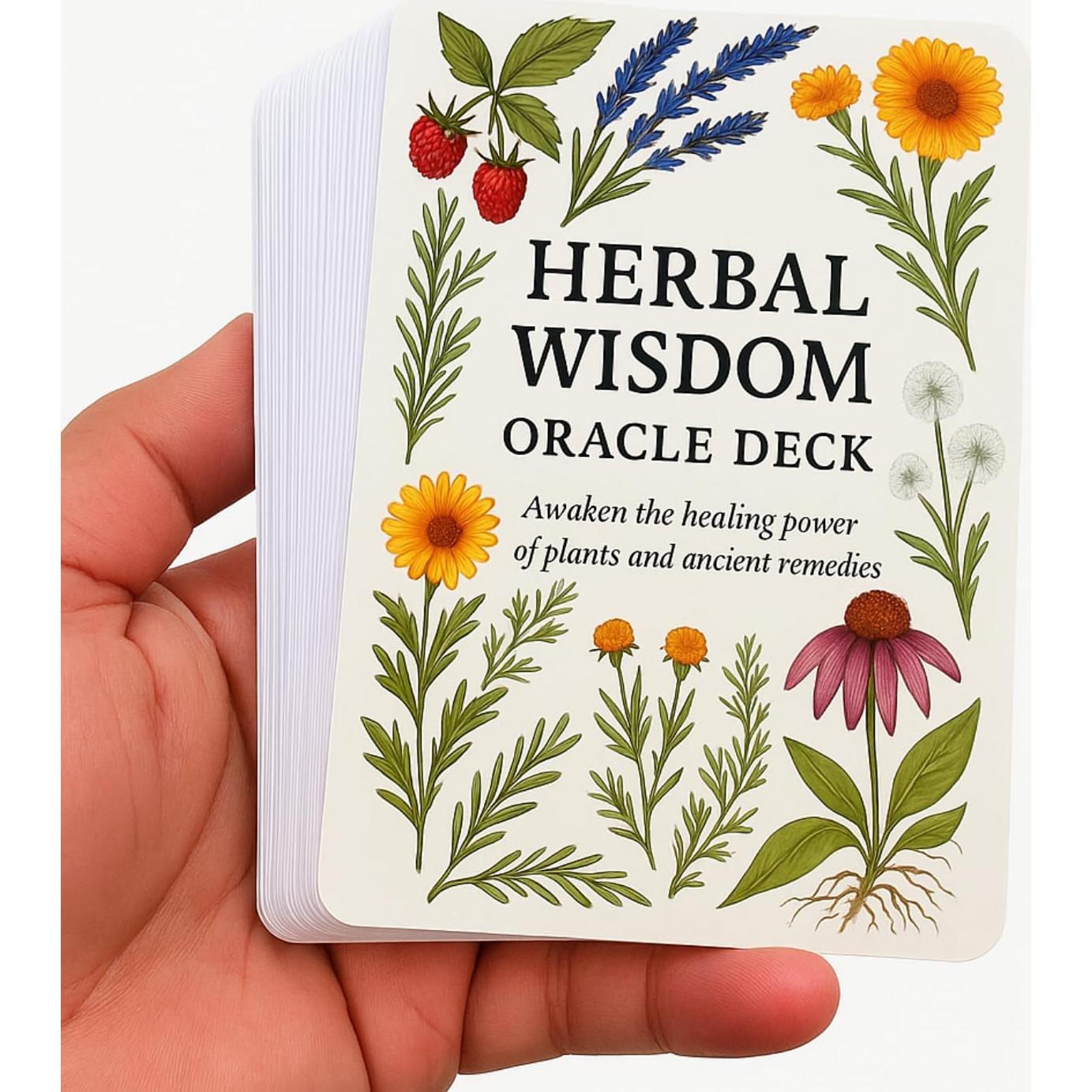 Cartas Oráculo Susurros Herbales ZHQGYN - 46 Cartas Espirituales