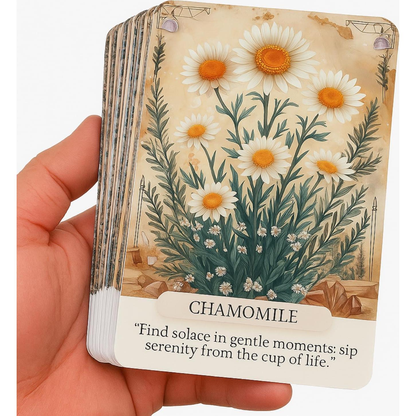 Cartas Oráculo Susurros Herbales ZHQGYN - 46 Cartas Espirituales