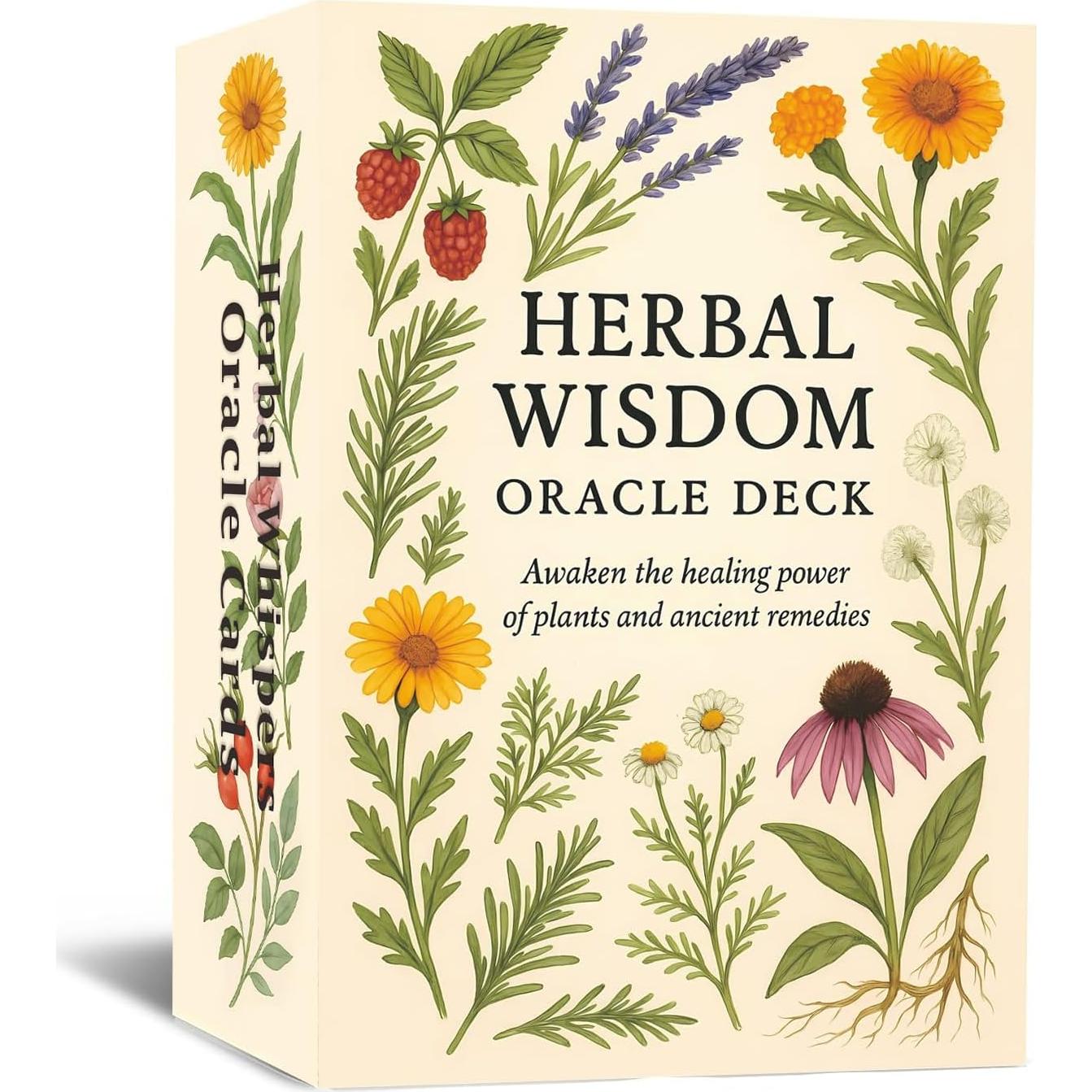 Cartas Oráculo Susurros Herbales ZHQGYN - 46 Cartas Espirituales