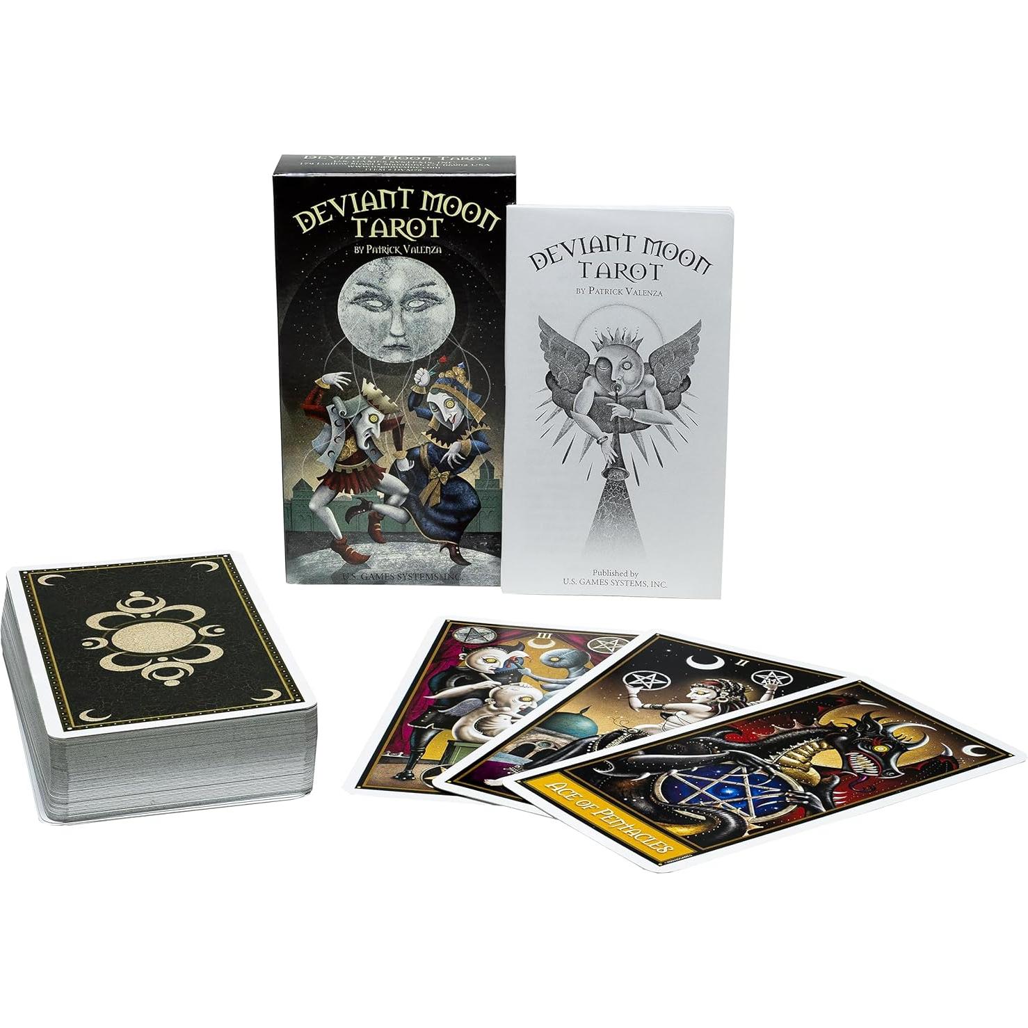 Deviant Moon Tarot Deck: 78-Card Surreal Tarot for Divination, Shadow Work & Dream Journaling