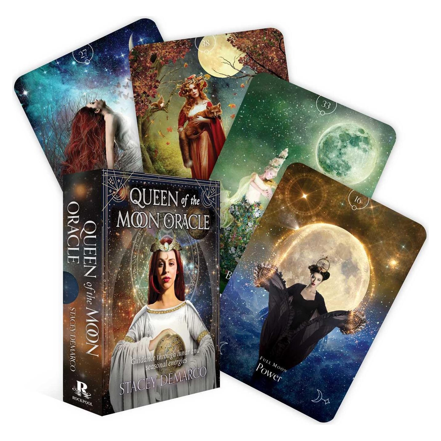 Queen of the Moon Oracle: Guidance through Lunar and Seasonal Energies (44 Full-Color Cards and 120-Page Guidebook)