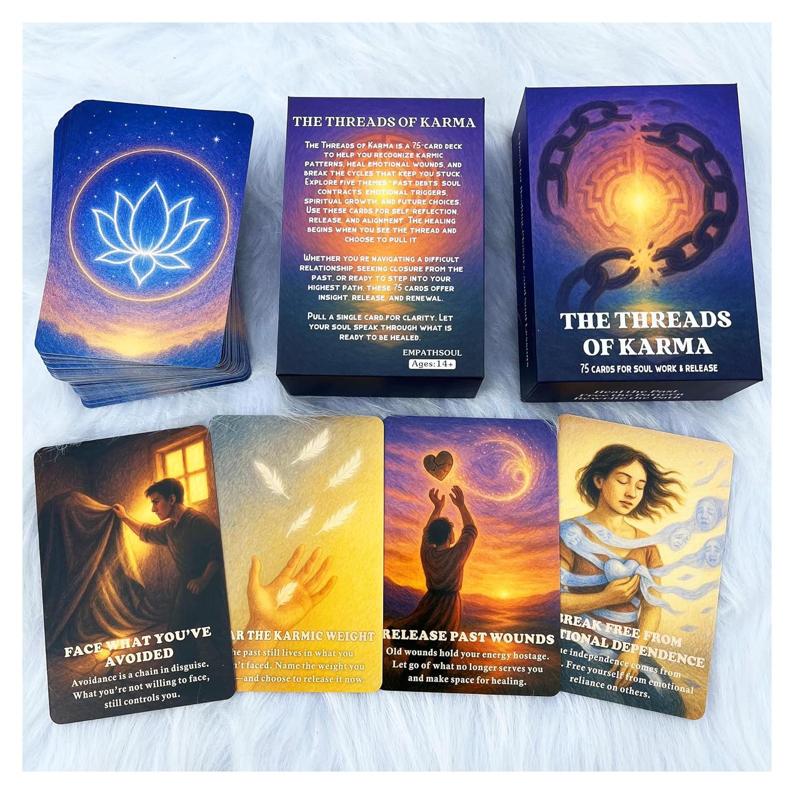 Cartas Oráculo de Sanación Kármica DPEHAKMK - 75 Cartas