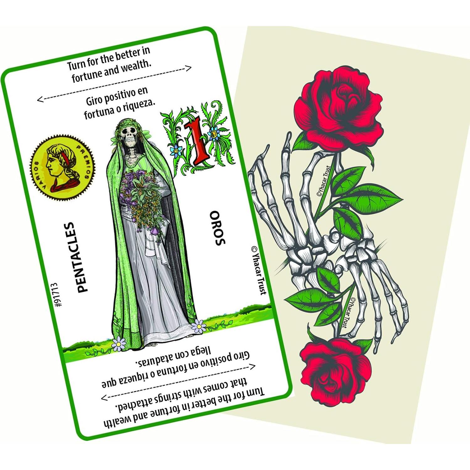 Baraja Bruja de la Santa Muerte con Libro de Rituales