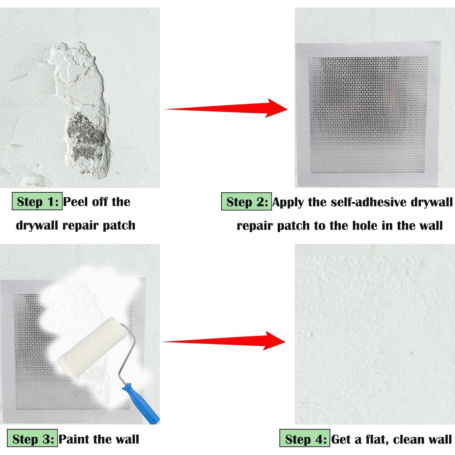 Parche de Reparación de Paneles de Yeso Alovexiong 20 cm - 3 Pcs