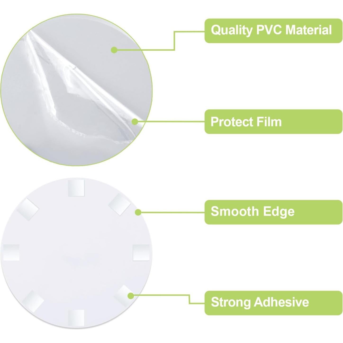 Kit de Reparación de Placas de Cubierta Redondas UFURMATE 6Pcs 12.7cm