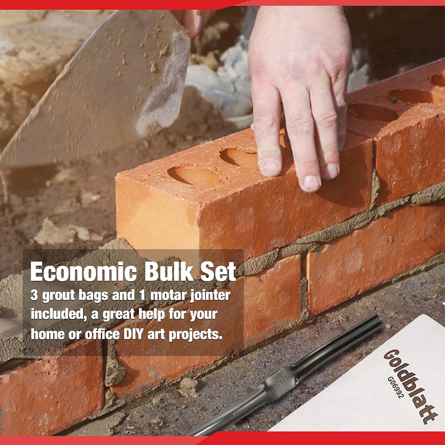 Juego de 4 bolsas de lechada Goldblatt - 3 bolsas resistentes y unidor