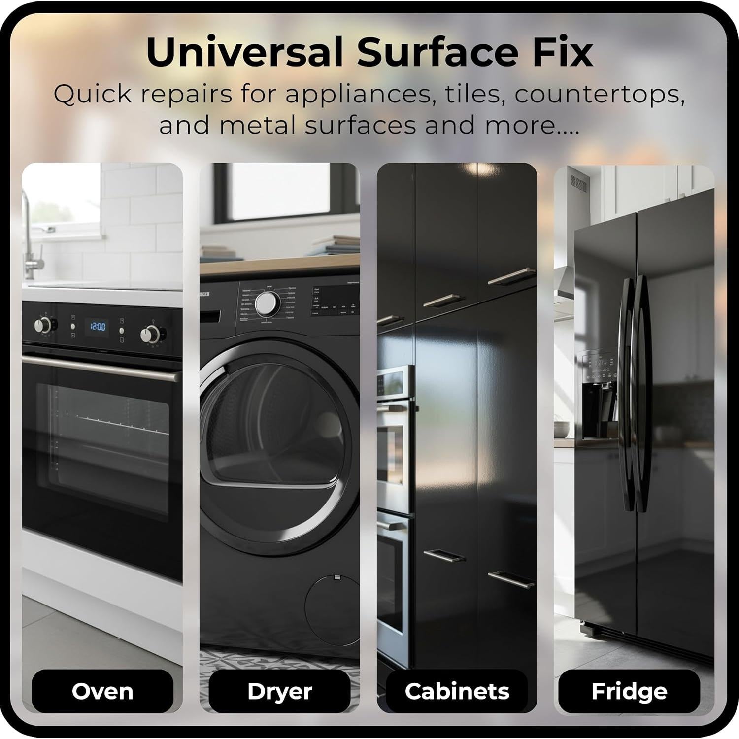 Pintura de Retoque Negra Brillante Spot. 29.57 ml - Para Electrodomésticos y Porcelana