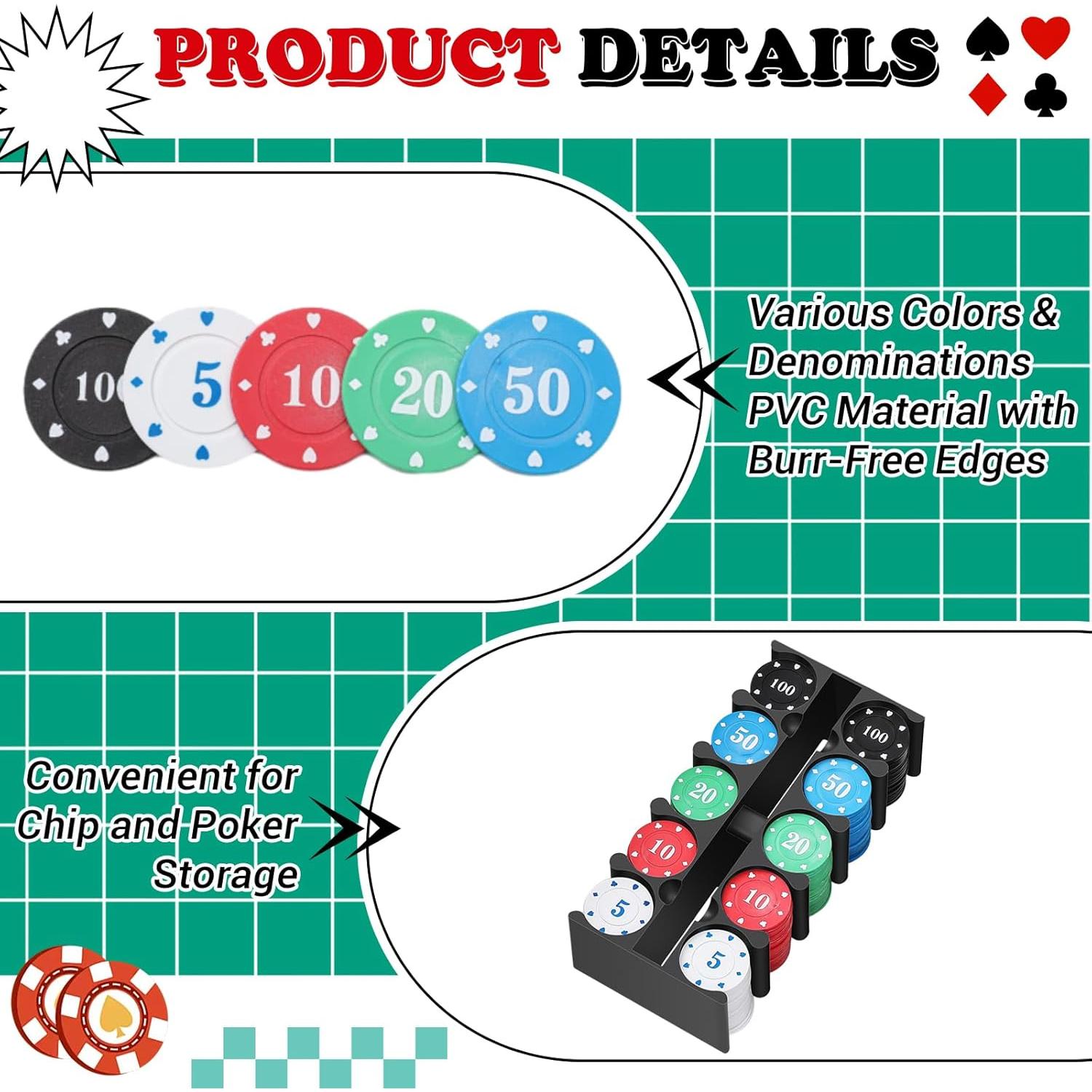 Juego de Póker Texas Holdem JolliLudo 200 Fichas y Accesorios