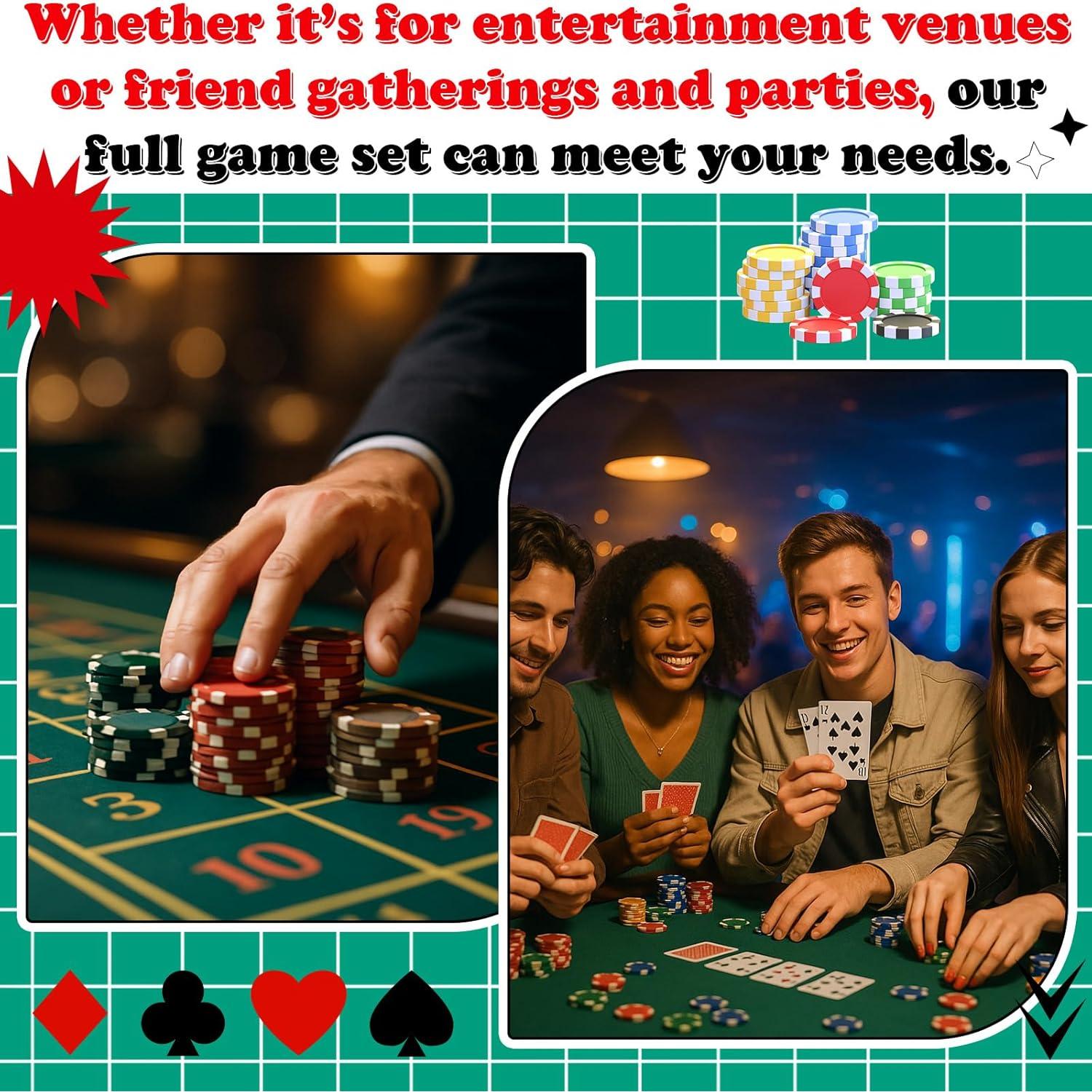 Juego de Póker Texas Holdem JolliLudo 200 Fichas y Accesorios