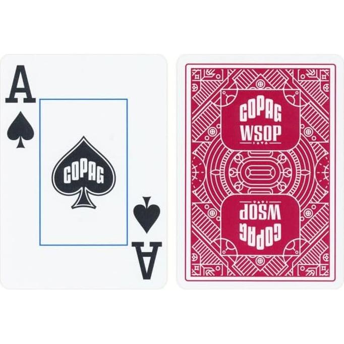 Cartas de Póker Copag WSOP 100% Plástico Jumbo - 2 Mazos