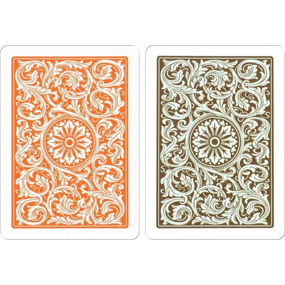 Copag 1546 Cartas de Juego de Plástico Jumbo Naranja/Marrón
