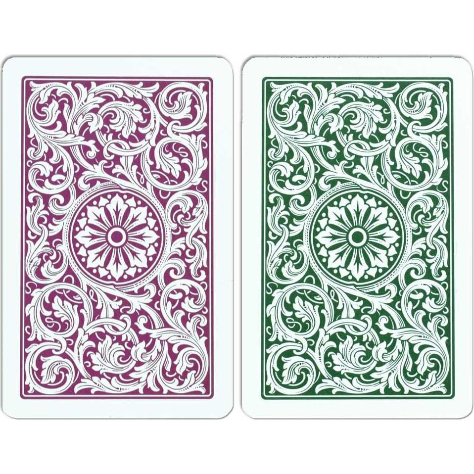 Copag 1546 Cartas de Juego 100% Plástico Tamaño Bridge Verde/Borgoña