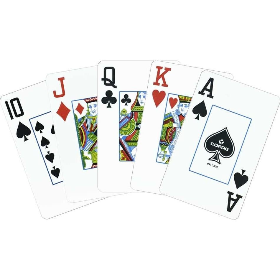 Copag 1546 Cartas de Juego 100% Plástico Tamaño Bridge Verde/Borgoña