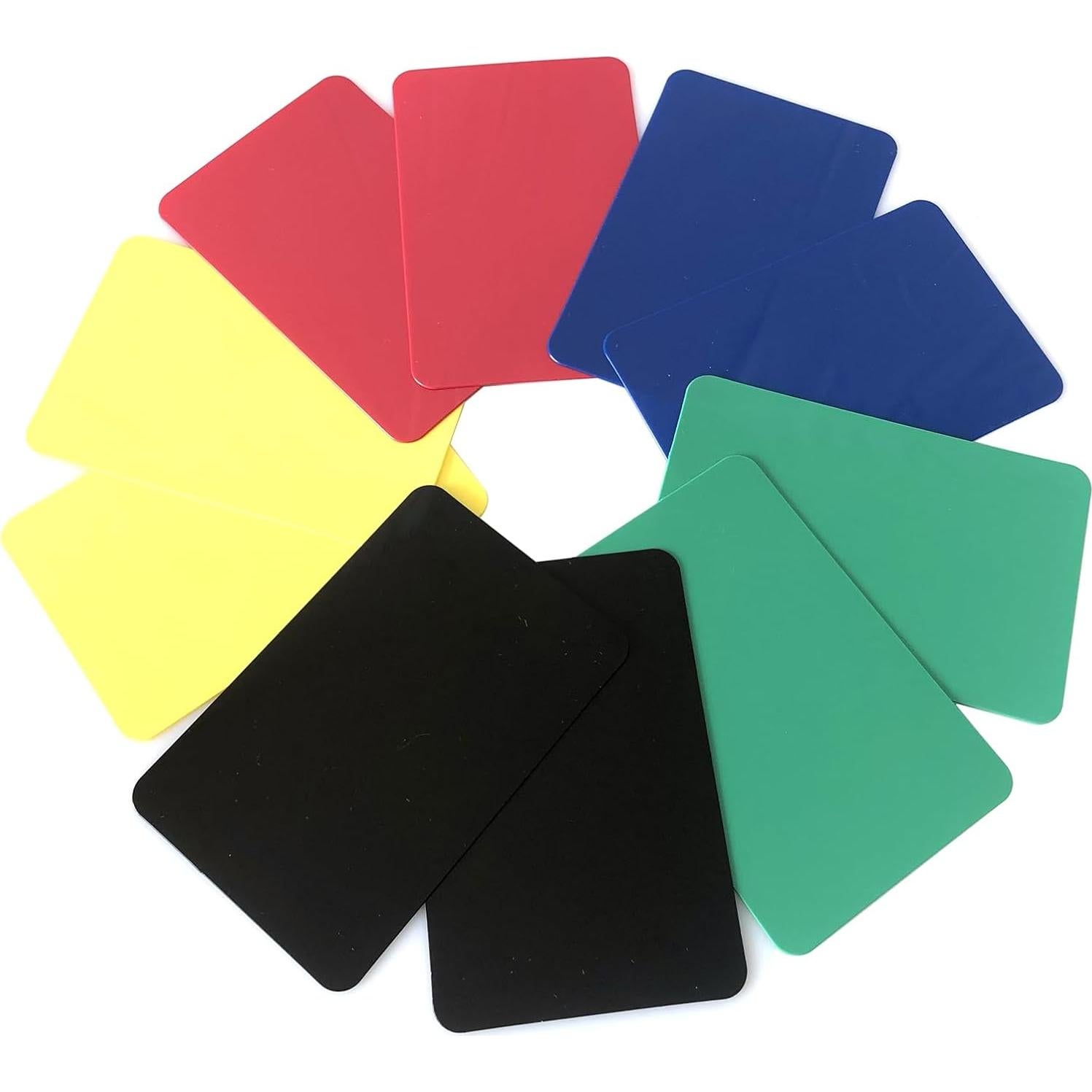 Yuanhe 10 Tarjetas Cortadas de Póker Tamaño Puente 5 Colores