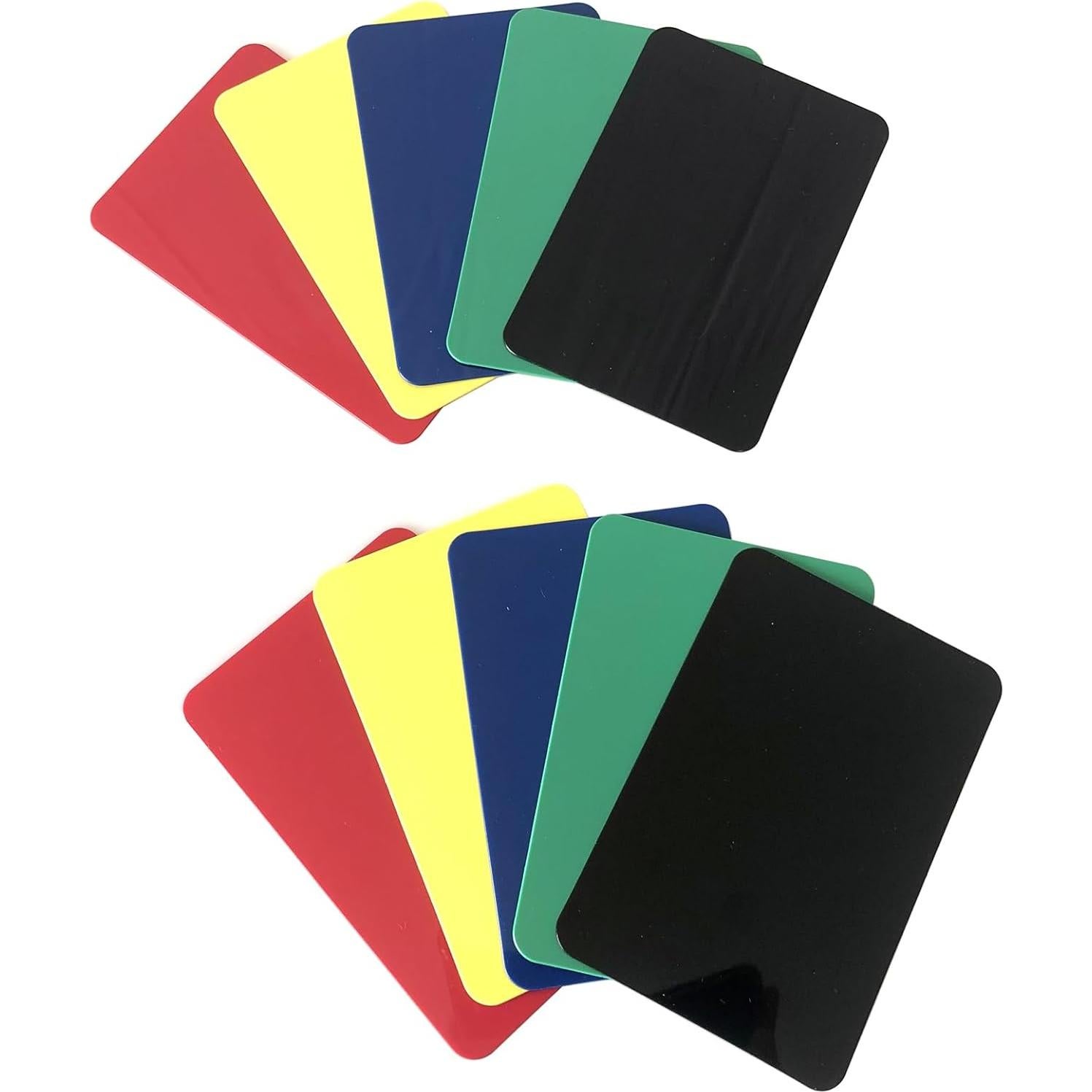 Yuanhe 10 Tarjetas Cortadas de Póker Tamaño Puente 5 Colores