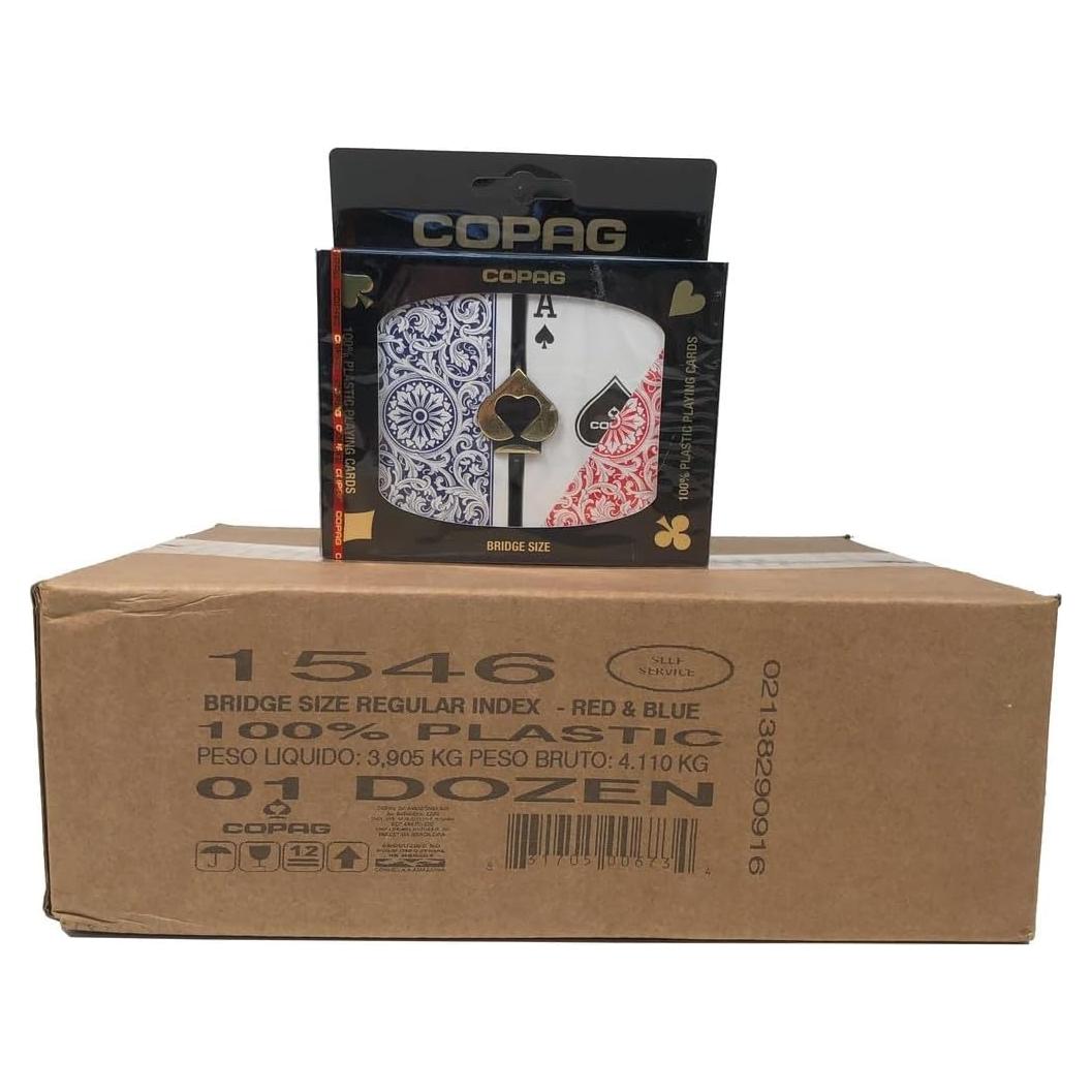 Barajas de Juego Copag 1546 - 12 Juegos PVC Tamaño Bridge