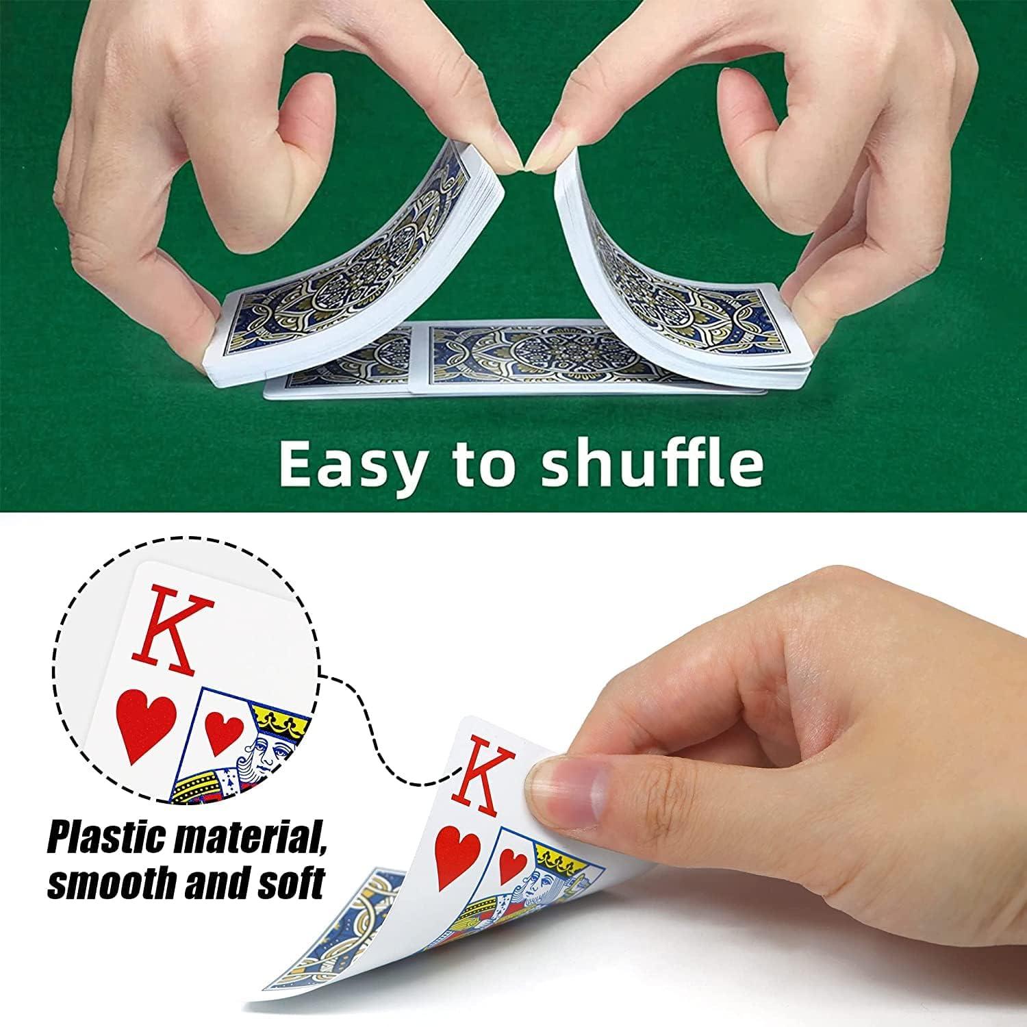 Barajas de Póker Impermeables Metsyth Jumbo - Paquete de 4